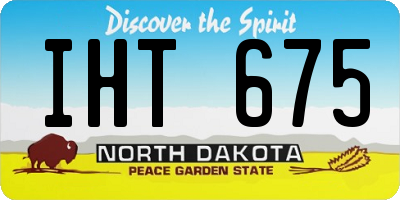 ND license plate IHT675
