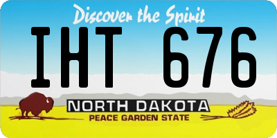 ND license plate IHT676