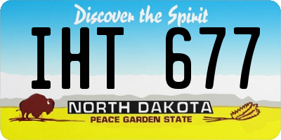 ND license plate IHT677
