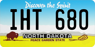 ND license plate IHT680