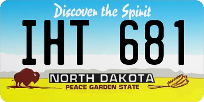 ND license plate IHT681