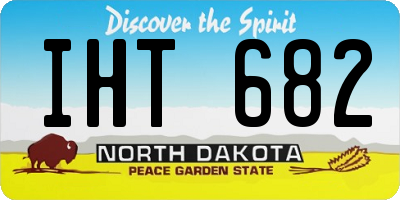 ND license plate IHT682