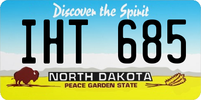 ND license plate IHT685