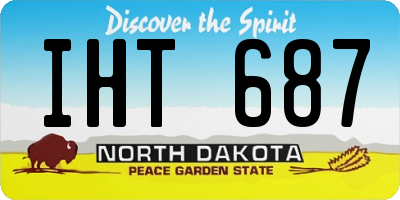 ND license plate IHT687