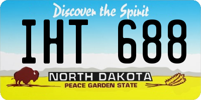 ND license plate IHT688
