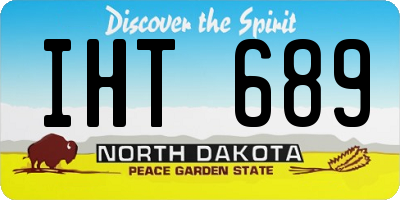 ND license plate IHT689