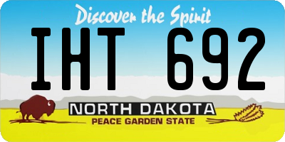 ND license plate IHT692