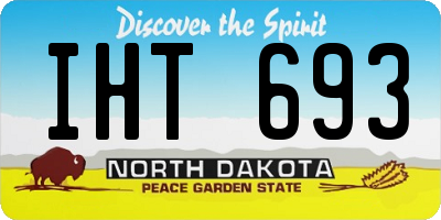 ND license plate IHT693