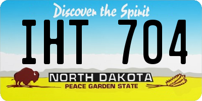 ND license plate IHT704