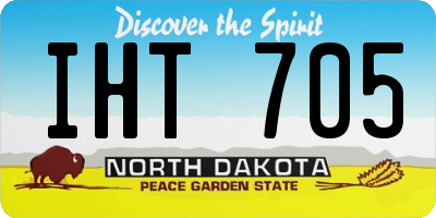 ND license plate IHT705
