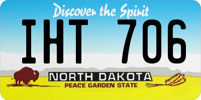 ND license plate IHT706