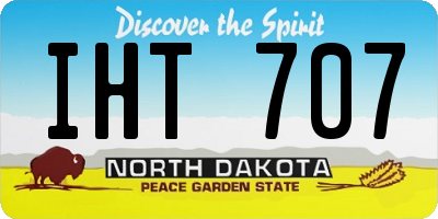 ND license plate IHT707