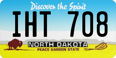 ND license plate IHT708