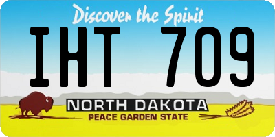 ND license plate IHT709