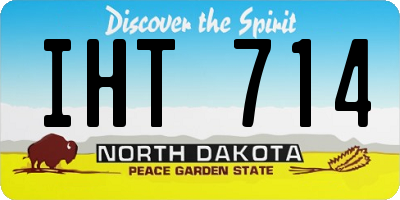 ND license plate IHT714