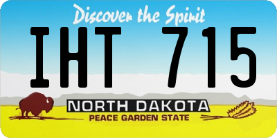 ND license plate IHT715