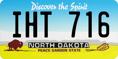 ND license plate IHT716
