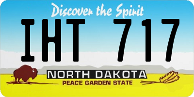 ND license plate IHT717
