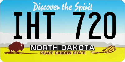 ND license plate IHT720