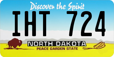 ND license plate IHT724