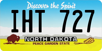 ND license plate IHT727