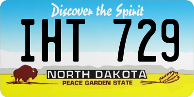 ND license plate IHT729