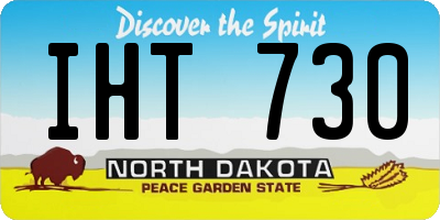 ND license plate IHT730