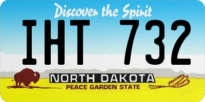 ND license plate IHT732