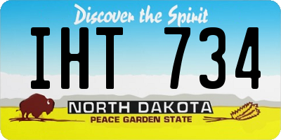 ND license plate IHT734