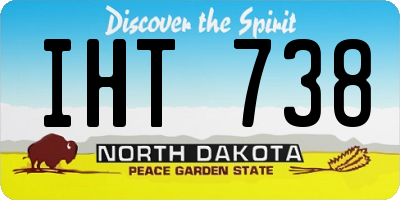 ND license plate IHT738