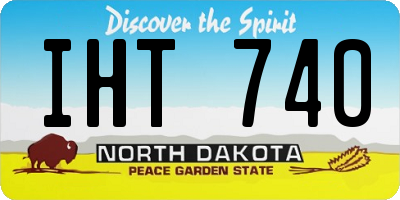 ND license plate IHT740