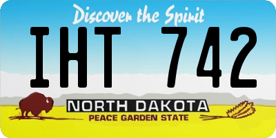 ND license plate IHT742