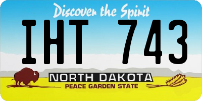 ND license plate IHT743