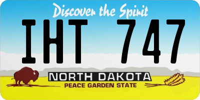 ND license plate IHT747