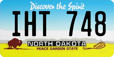 ND license plate IHT748