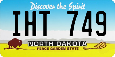 ND license plate IHT749