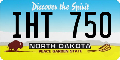 ND license plate IHT750