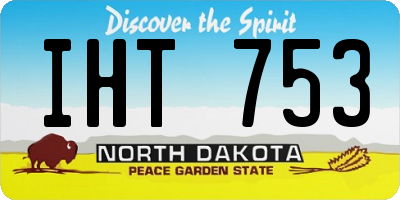 ND license plate IHT753