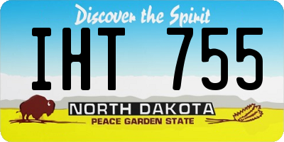 ND license plate IHT755