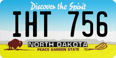 ND license plate IHT756