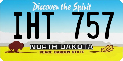 ND license plate IHT757