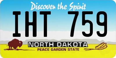 ND license plate IHT759