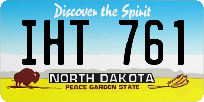 ND license plate IHT761