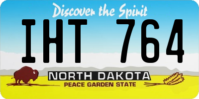 ND license plate IHT764