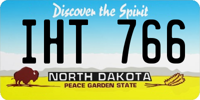 ND license plate IHT766