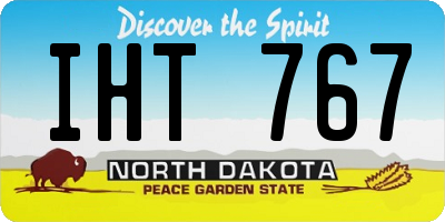 ND license plate IHT767