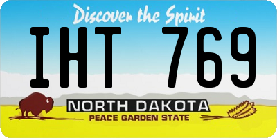 ND license plate IHT769
