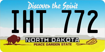 ND license plate IHT772