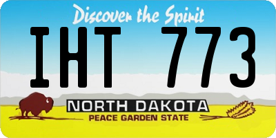 ND license plate IHT773
