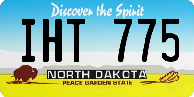 ND license plate IHT775